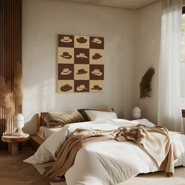 Tablou canvas „Cowboy Checkerboard” de Anyone Can Yeehaw