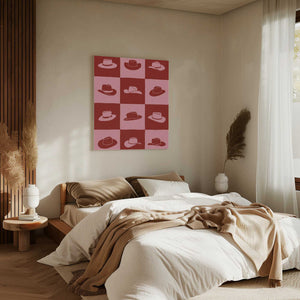 Tablou canvas „Cowgirl Checkerboard” de Anyone Can Yeehaw