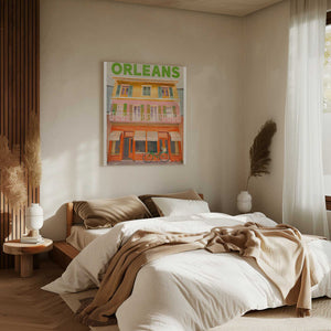 Tablou canvas „New Orleans Louisiana Vintage Travel Poster” de The Whiskey Ginger