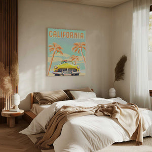 Tablou canvas „California Surf Poster” de The Whiskey Ginger