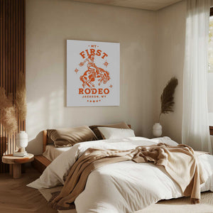 Tablou canvas „My First Rodeo Jackson Wyoming Horseback Cowgirl” de The Whiskey Ginger