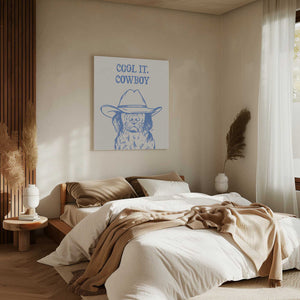 Tablou canvas „Cool it Cowboy Blue” de Tara Royle