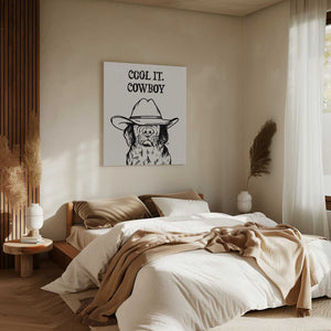 Tablou canvas „Cool it Cowboy Black” de Tara Royle