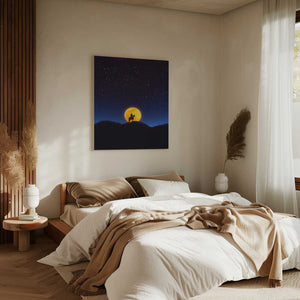Tablou canvas „The Rider and the Moon” de Taudalpoi
