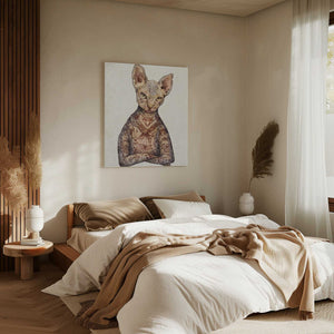 Tablou canvas „Stylish Tattoo Cat” de Mike Koubou