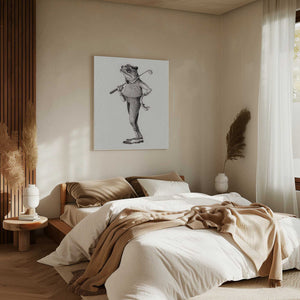 Tablou canvas „Frog In  Vintage Golf Attire” de Mike Koubou