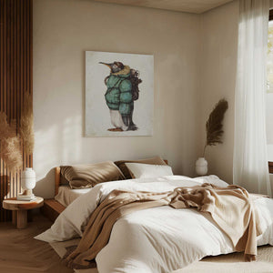 Tablou canvas „Penguin Adventurer” de Mike Koubou