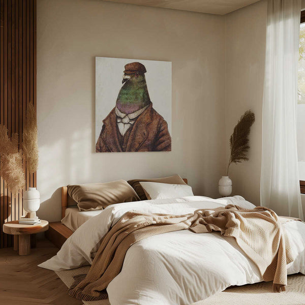 Tablou canvas „Pigeon Dressed In Vintage Attire” de Mike Koubou