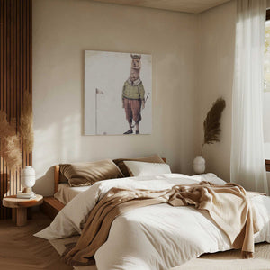 Tablou canvas „Alpaca Golf Club” de Mike Koubou