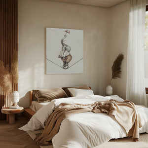 Tablou canvas „ Unicycle While Holding An Umbrella” de Mike Koubou