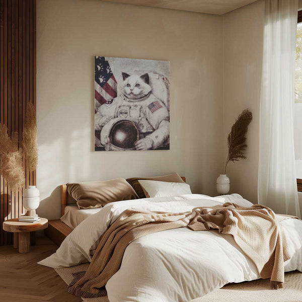 Tablou canvas „Meow Out of Space” de Mike Koubou