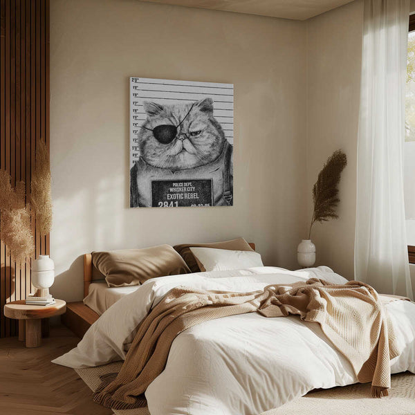 Tablou canvas „Cat With An Eye Patch” de Mike Koubou