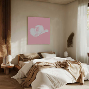 Tablou canvas „Pink Cowboy Hat” de Jolly and Dash