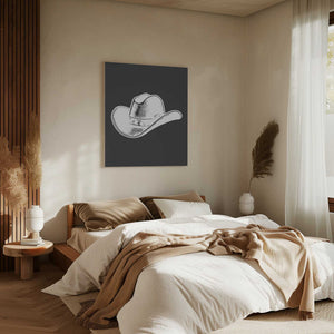 Tablou canvas „Black Cowboy Hat” de Jolly and Dash