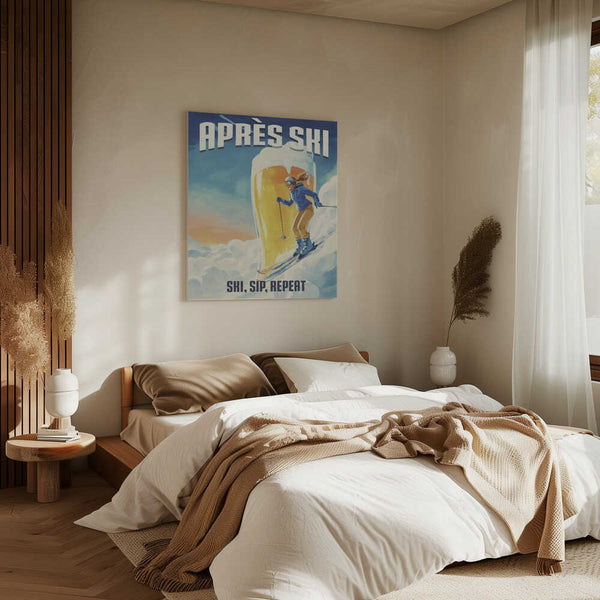 Tablou canvas „Ski, Sip, Repeat” de Andreas Magnusson