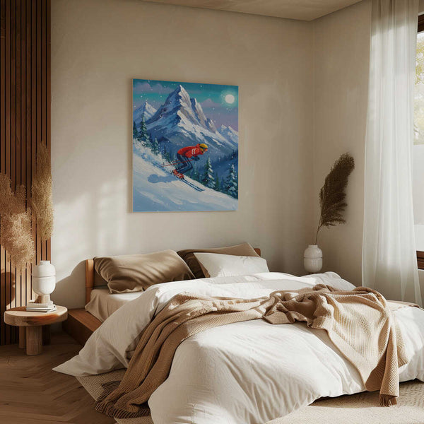 Tablou canvas „Snow skiing adventures” de HUGO