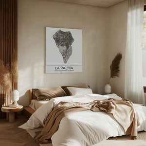 Tablou canvas „La Palma Spanish Canary Islands Map” de Nicholas