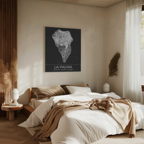 Tablou canvas „La Palma Spanish Canary Islands Map” de Nicholas