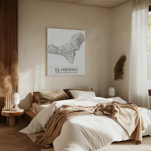 Tablou canvas „El Hierro Spanish Canary Islands Map” de Nicholas