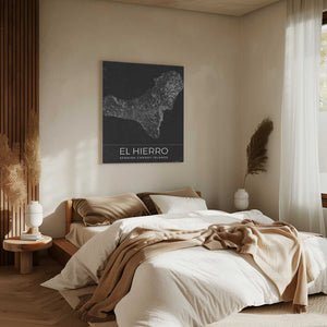 Tablou canvas „El Hierro Spanish Canary Islands Map” de Nicholas