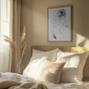 Tablou înramat „Flower Girl” de Pictufy Studio II