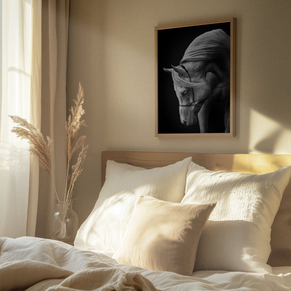 Tablou înramat „white stallion” de Ulrike Leinemann