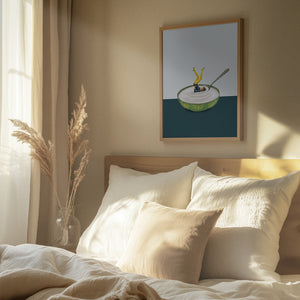 Tablou înramat „Yoga in my yogurt” de Maarten Léon