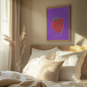 Tablou înramat „Stylized Strawberry Delight” de uplusmestudio