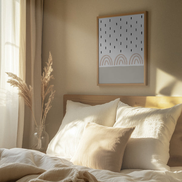 Tablou înramat „Muted Rainbows Sky” de uplusmestudio