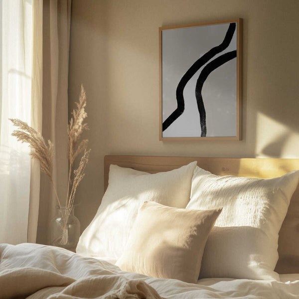 Tablou înramat „Bold Black Lines” de uplusmestudio