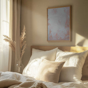 Tablou înramat „Minimalist Design With Peach And White Tones” de uplusmestudio