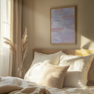 Tablou înramat „Pastel Hues Of Lavender And Peach” de uplusmestudio