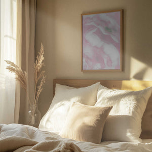 Tablou înramat „Gentle Blush Fields” de uplusmestudio
