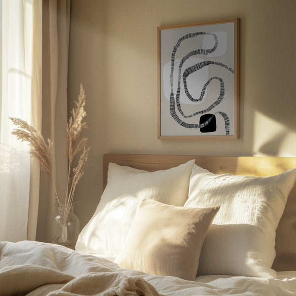 Tablou înramat „Monochrome Paths” de uplusmestudio