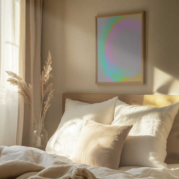 Tablou înramat „Pastel Glow Curve” de Treechild