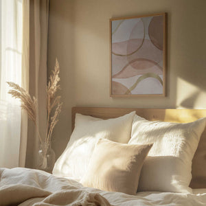 Tablou înramat „Blush and Brown Abstract” de Kathrin Pienaar