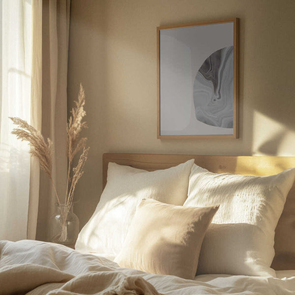 Tablou înramat „Marble Texture with Fluid Lines” de uplusmestudio