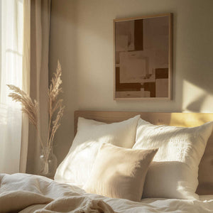 Tablou înramat „Sepia Geometric Flow” de THE MIUUS STUDIO