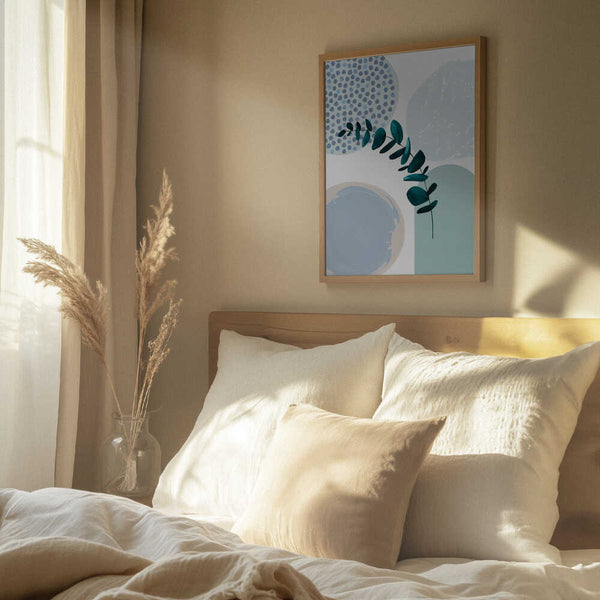 Tablou înramat „Blue green boho-2” de Sally Ann Moss