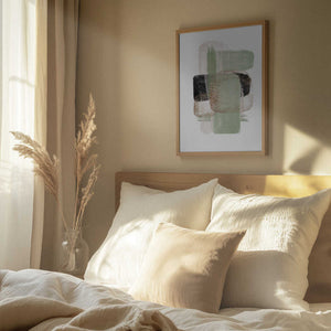 Tablou înramat „Simple Green-1” de Sally Ann Moss