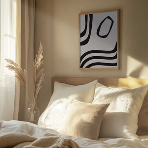 Tablou înramat „Black Curves” de Sally Ann Moss