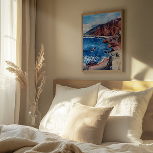 Tablou înramat „Red Sand Beach” de Pauline Wegman | Key and Sea Creative