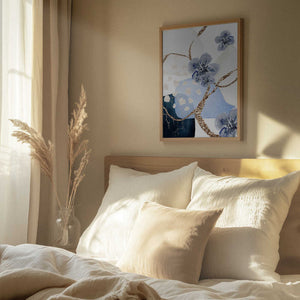Tablou înramat „Floral Blue-3” de Sally Ann Moss