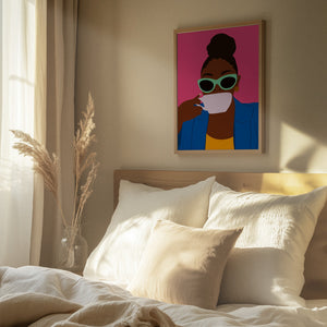 Tablou înramat „Women Drinking Coffee” de Carelle N'guessan