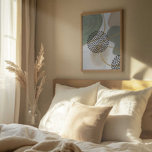 Tablou înramat „Calm green 1” de Sally Ann Moss