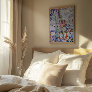 Tablou înramat „covid Spring 36x48 Oil Paint Mixed Media On Canvas” de Alise Loebelsohn