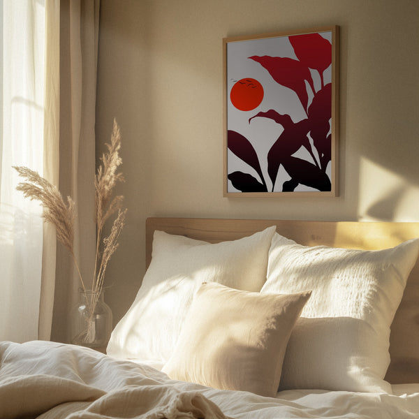 Tablou înramat „Tropical Sunset” de Kubistika