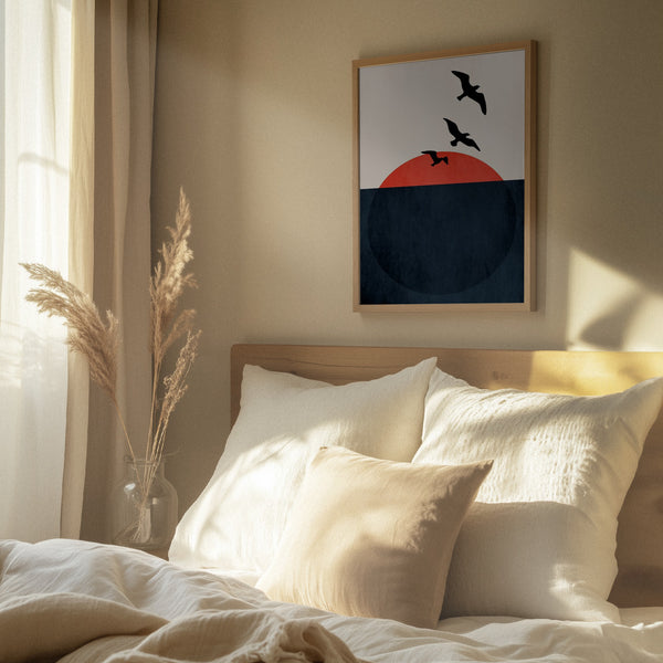 Tablou înramat „Sunset Breeze” de Kubistika