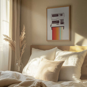 Tablou înramat „Instant Camera Rainbow” de Florent Bodart