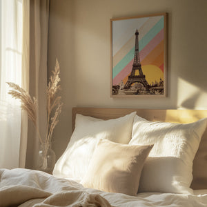 Tablou înramat „Eiffel Tower Rainbow” de Florent Bodart